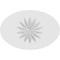 Ekena Millwork Standard Dalton Flower Rosette With Square Edge, 7"W x 4 3/4"H x 1/2"P ROSP070X048X050DAL09 - alternate 4